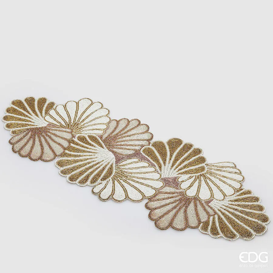 EDG Enzo De Gasperi Runner Conchiglie di Natale L 90 Cm L 30 Cm Rose G