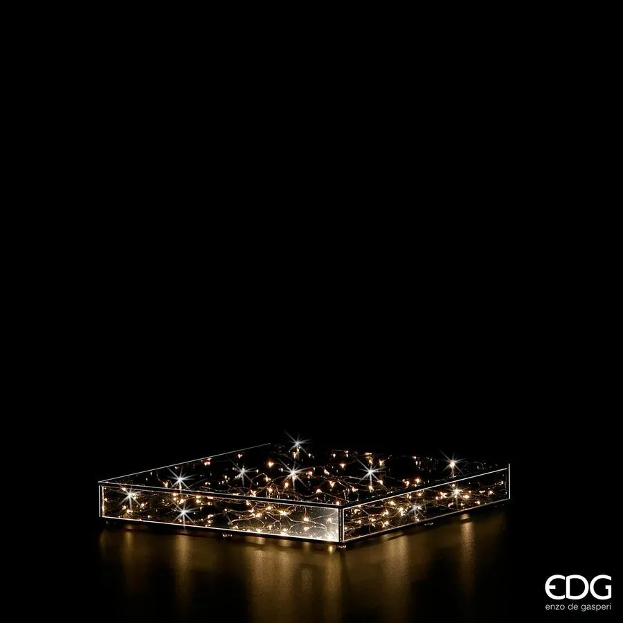 EDG Enzo De Gasperi Christmas Tray Display Case with 40 LEDs H 4 Cm 30
