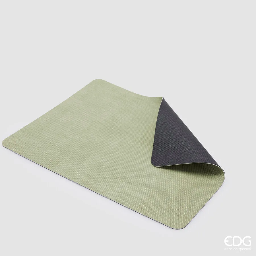 EDG Enzo De Gasperi Two-Tone Rectangular Placemat 46 x 35 Cm Sage