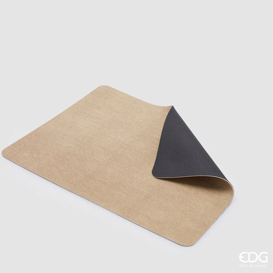 EDG Enzo De Gasperi Two-Tone Rectangular Placemat 46 x 35 Cm Sand