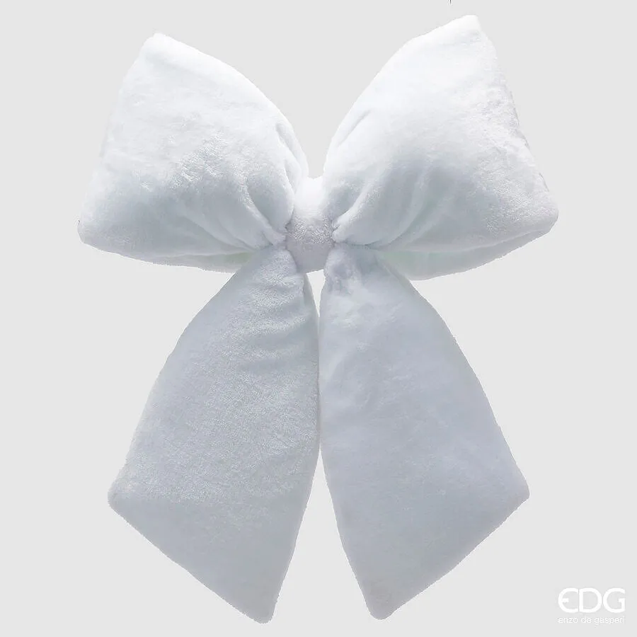 EDG Enzo De Gasperi Furry Christmas Bow H 64 Cm L 60 Cm White