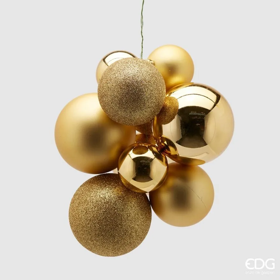 EDG Enzo De Gasperi Christmas Ball Pvc 10 Pcs Gold