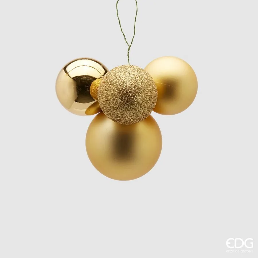 EDG Enzo De Gasperi Christmas Ball Pvc 4 Pcs Gold