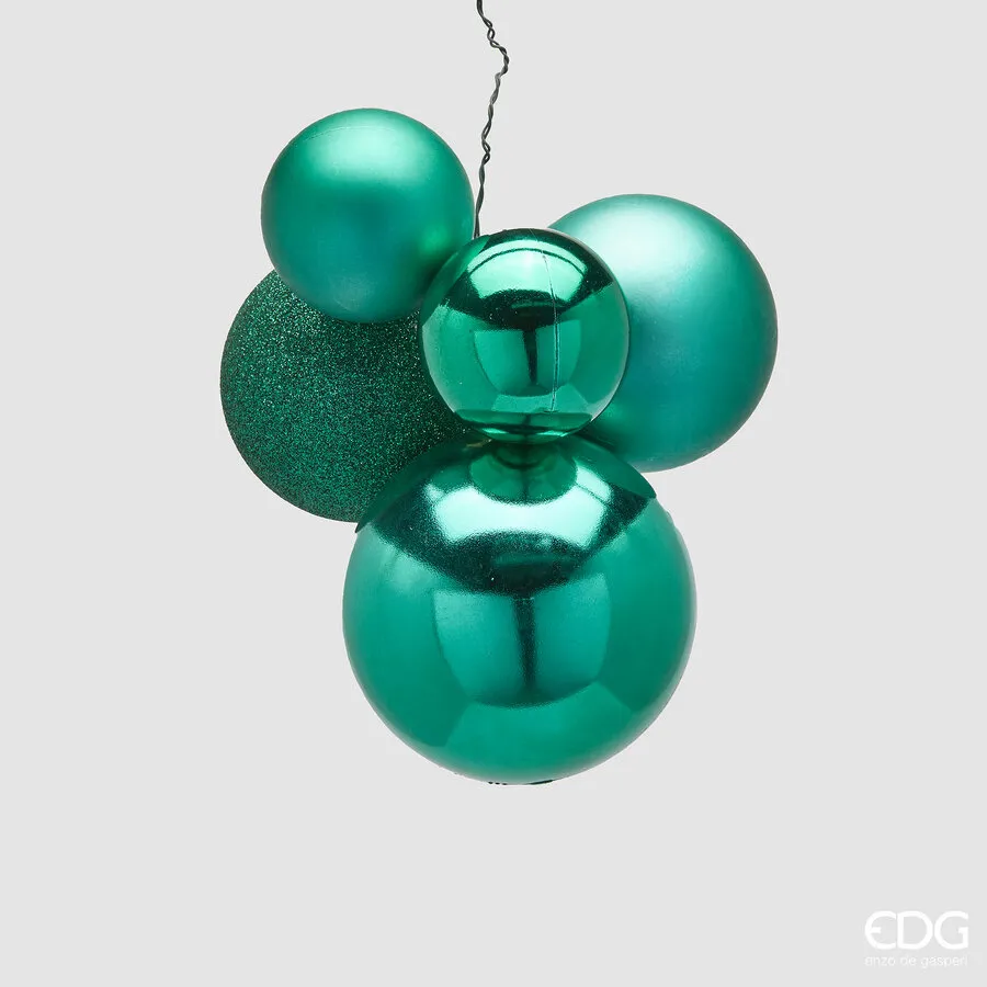 EDG Enzo De Gasperi Christmas Ball Pvc 5 Pcs Green