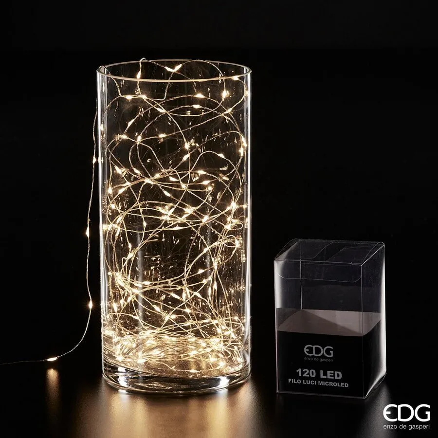 EDG Enzo De Gasperi Christmas Lights MicroLed X 120 9 + 3 Mt Ivory