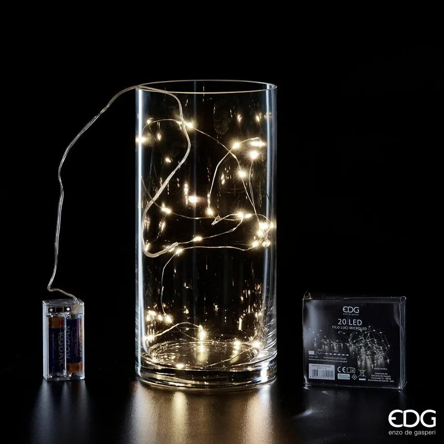 EDG Enzo De Gasperi Christmas Lights MicroLed X 20 140 + 50 Cm Ivory