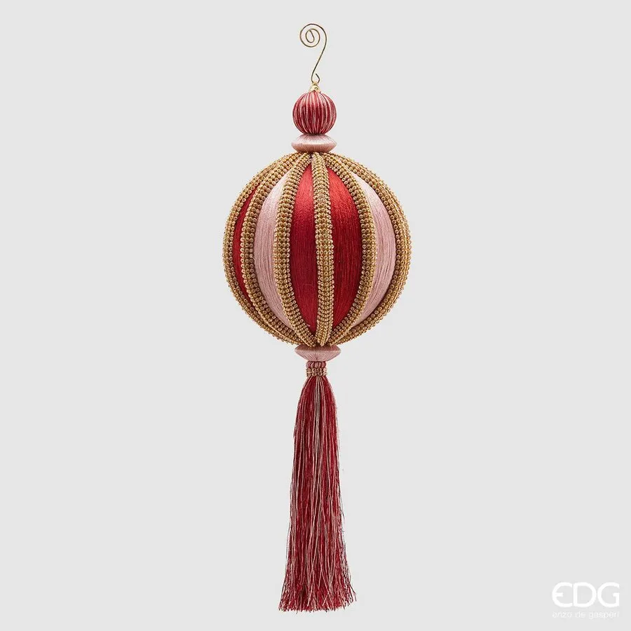 EDG Enzo De Gasperi Silk Zirc Christmas Ball - Meriadia. H 40 Cm D 15