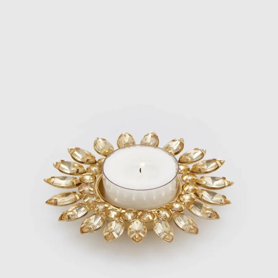 EDG Enzo De Gasperi Diamond Candle Holder D 10 Cm H15 Cm Gold
