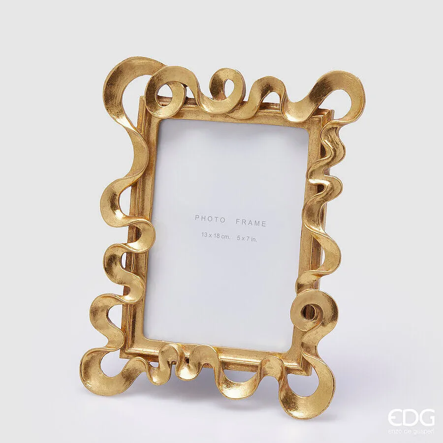 EDG Enzo De Gasperi Christmas Photo Frame Rectangular Ruffles H 26 Cm