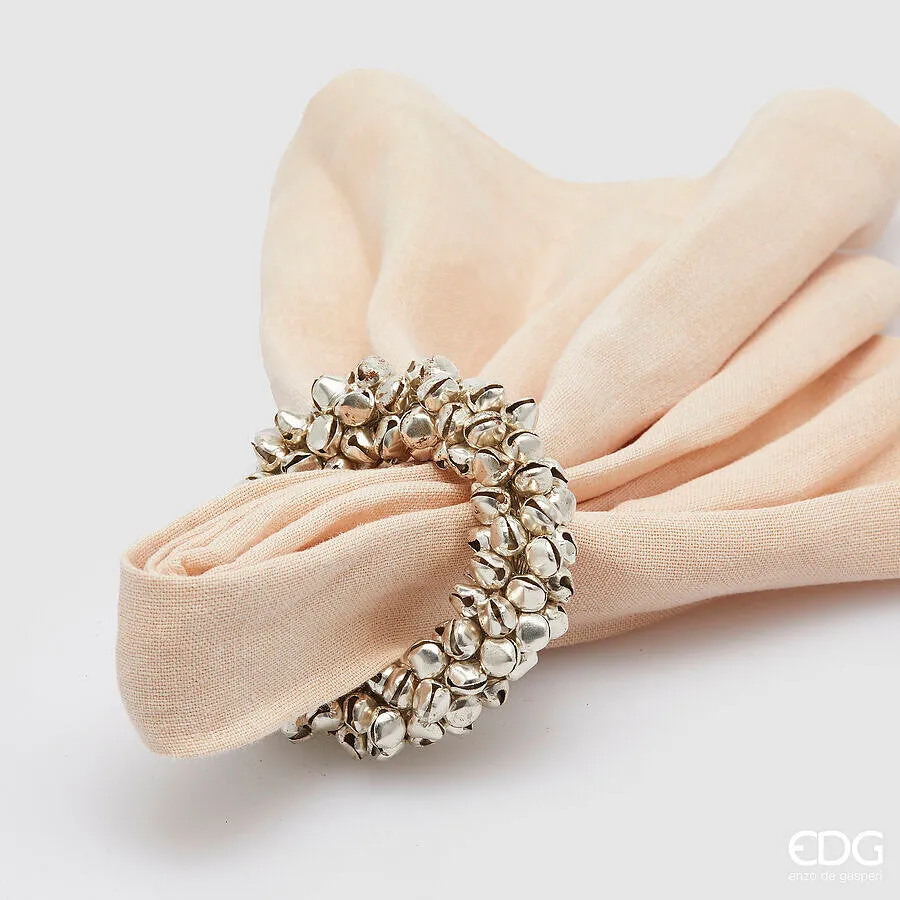 EDG Enzo De Gasperi Napkin Holder Bells Round D 8 Cm Silver 1 Pc