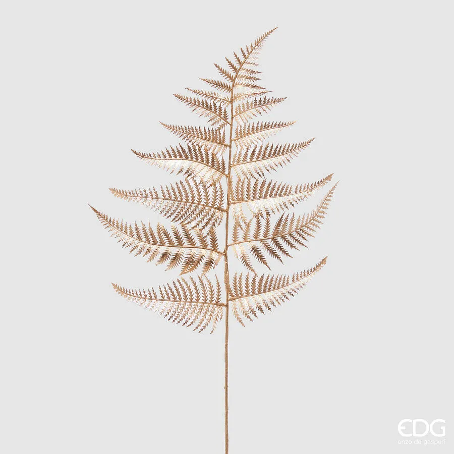EDG Enzo De Gasperi Christmas Fern Branch H 82 Cm Metal Gold
