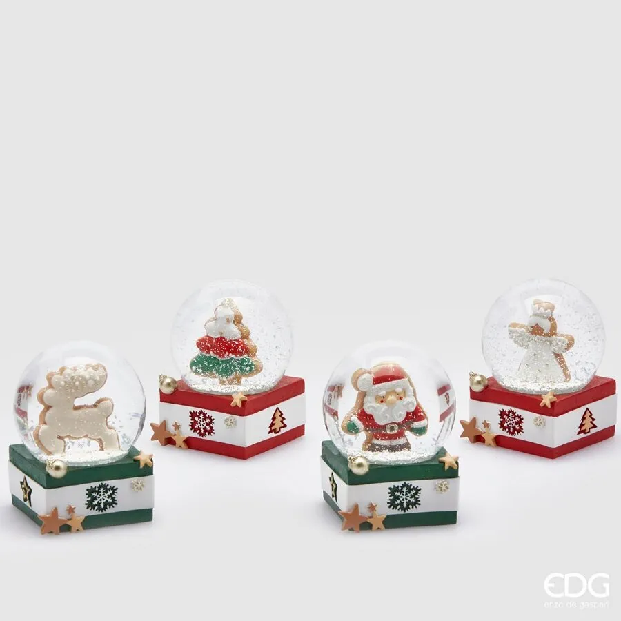 EDG Enzo De Gasperi Water Sphere Christmas Marzipan H 9 Cm D 6.5 Cm Mu