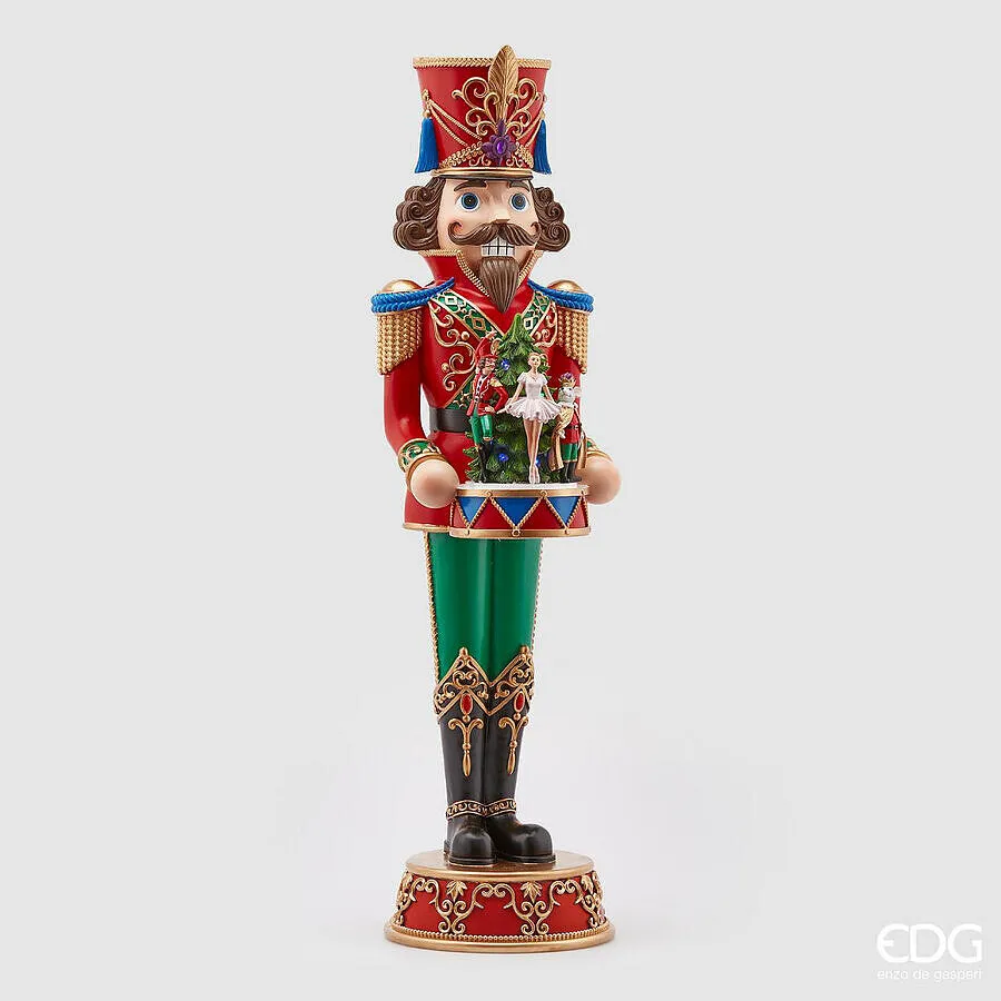 EDG Enzo De Gasperi Christmas Soldier with Dancers Led H 90 Cm 25 x 22