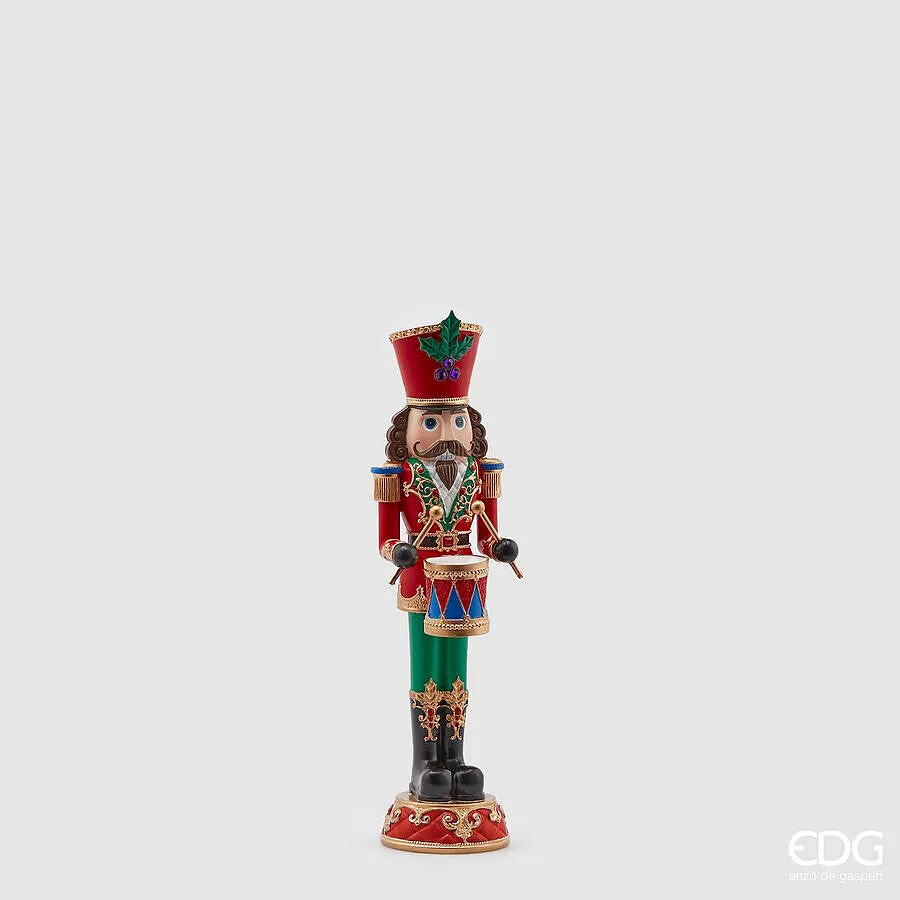 EDG Enzo De Gasperi Christmas Soldier with Drum H 35 Cm Multicolor