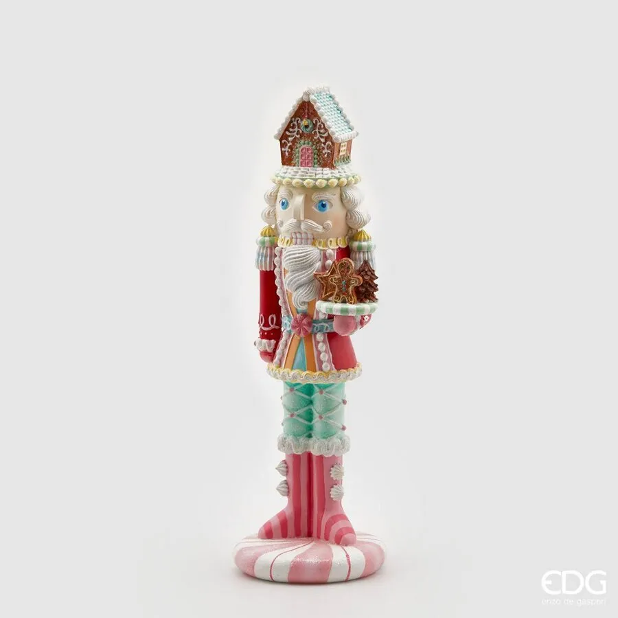 EDG Enzo De Gasperi Christmas Marzipan Soldier Poly H 45 Cm Green Pink