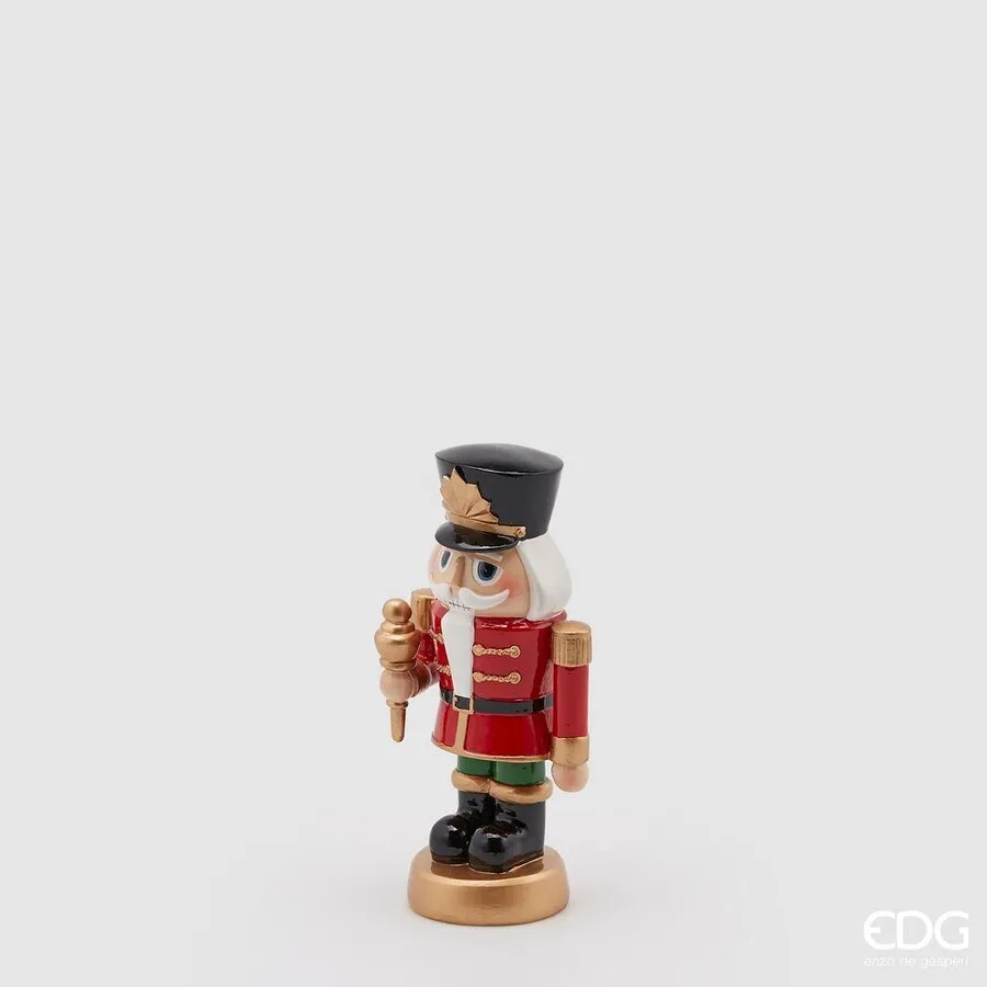 EDG Enzo De Gasperi Poly Christmas Soldier with Scepter H 21 Cm 7 x 10
