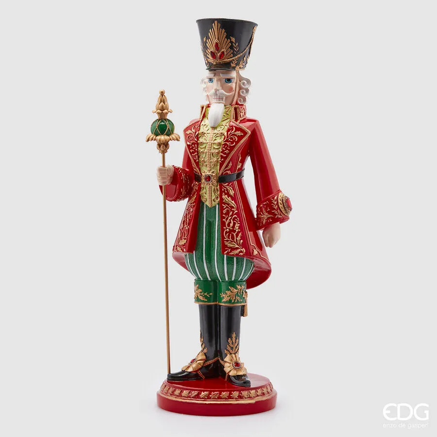 EDG Enzo De Gasperi Poly Soldier Christmas H 63 Cm Green Red