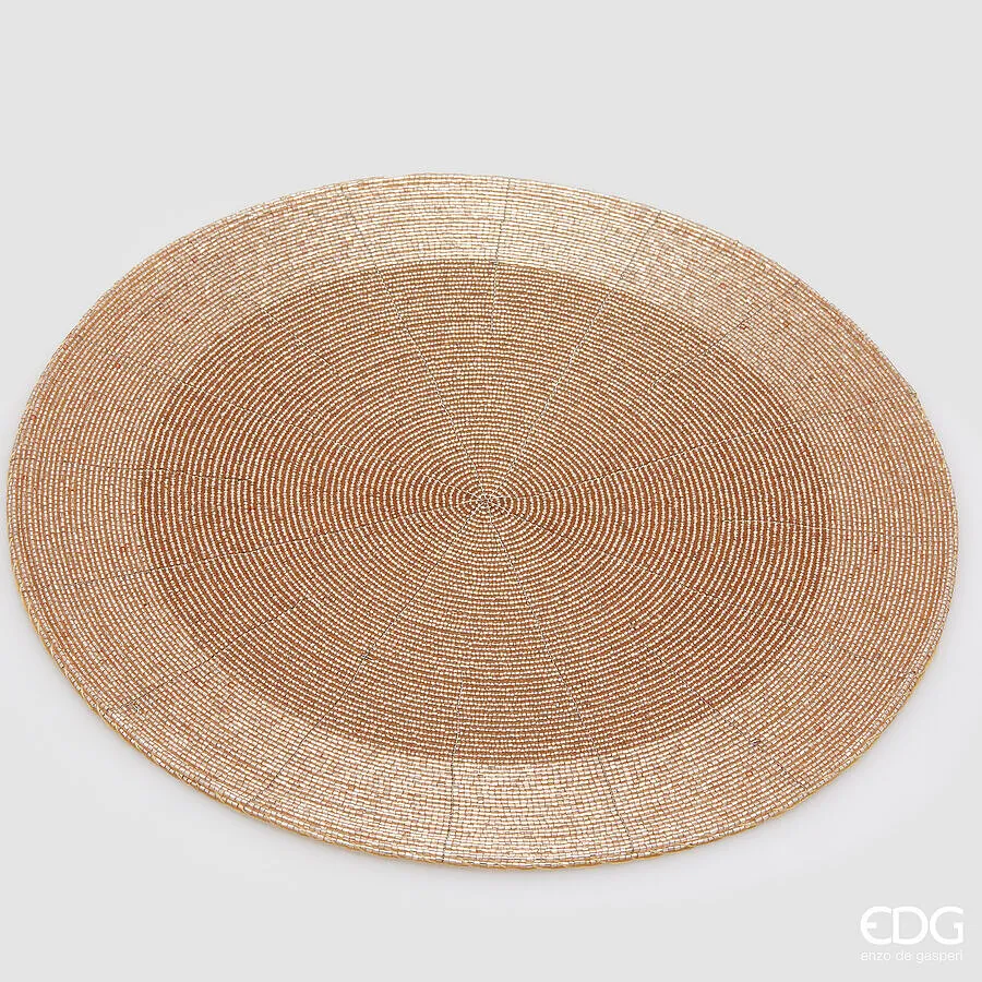 EDG Enzo De Gasperi Round Pearls Placemat D 36 Cm Pink