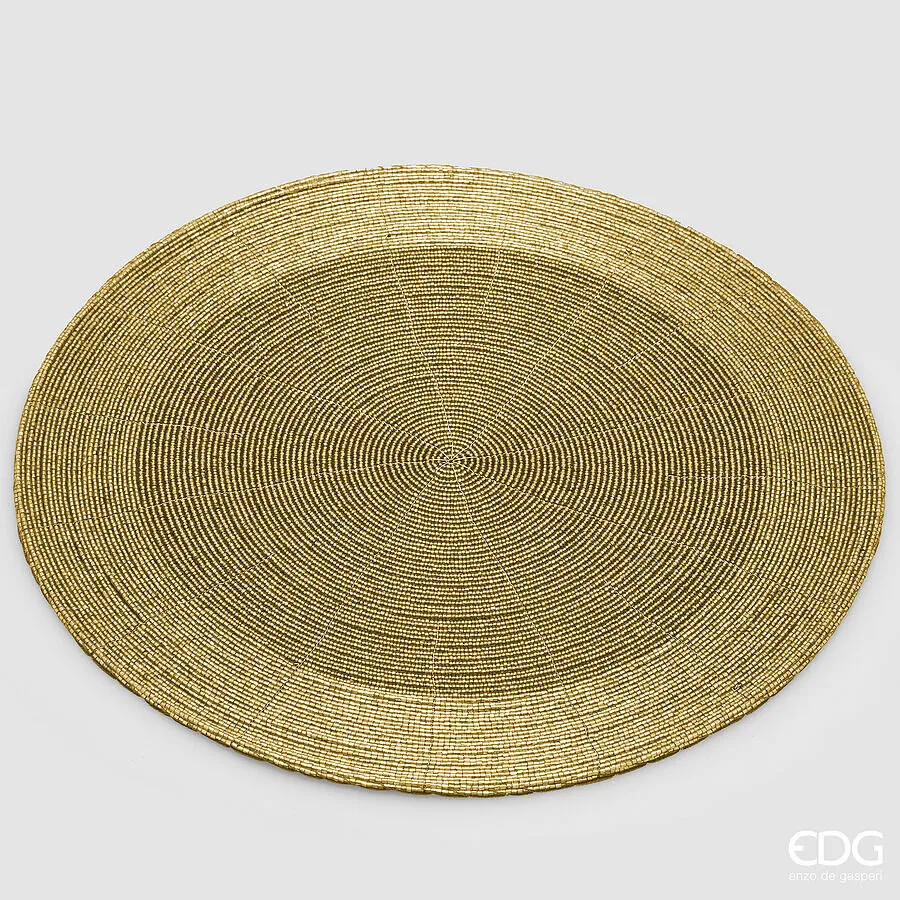 EDG Enzo De Gasperi Round Pearls Placemat D 36 Cm Gold