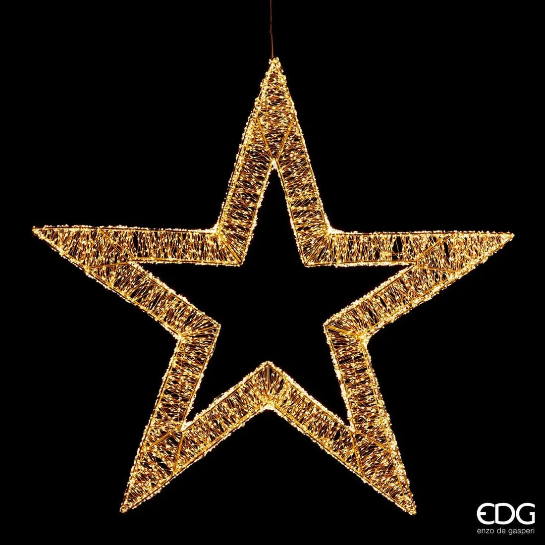 EDG Enzo De Gasperi Giant Christmas Star MicroLed 12,000 D 130 Cm Cabl