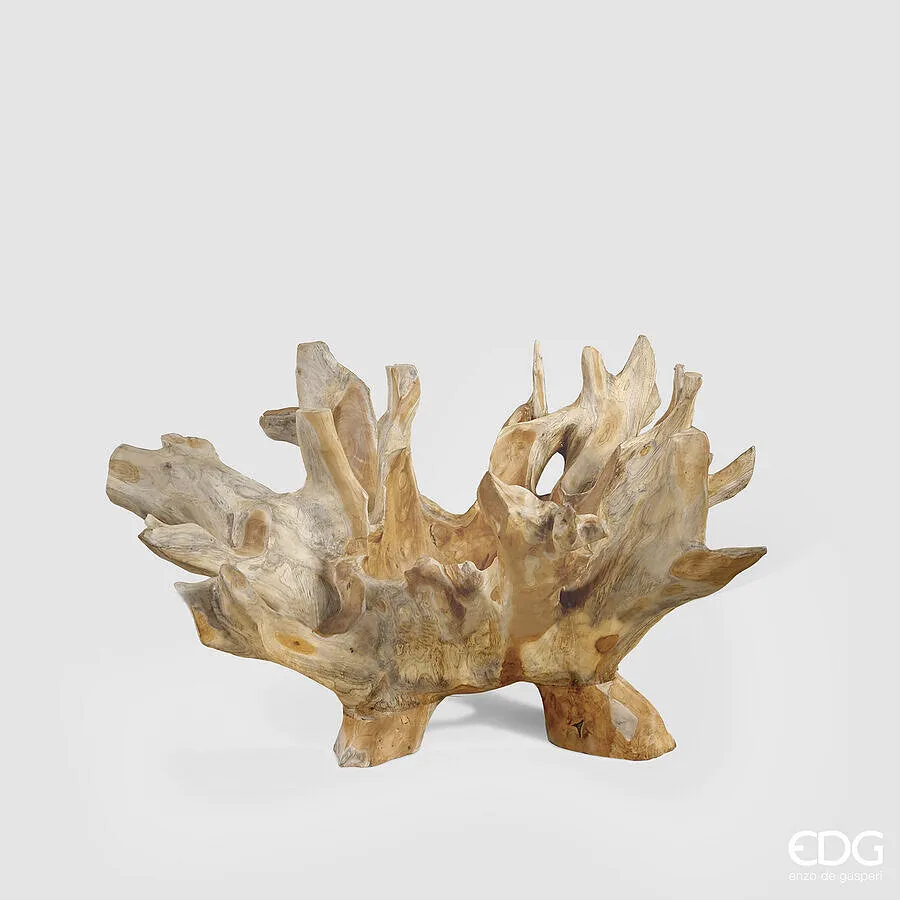 EDG Enzo De Gasperi Table Teak Root H 75 CM D 105 Cm Brown