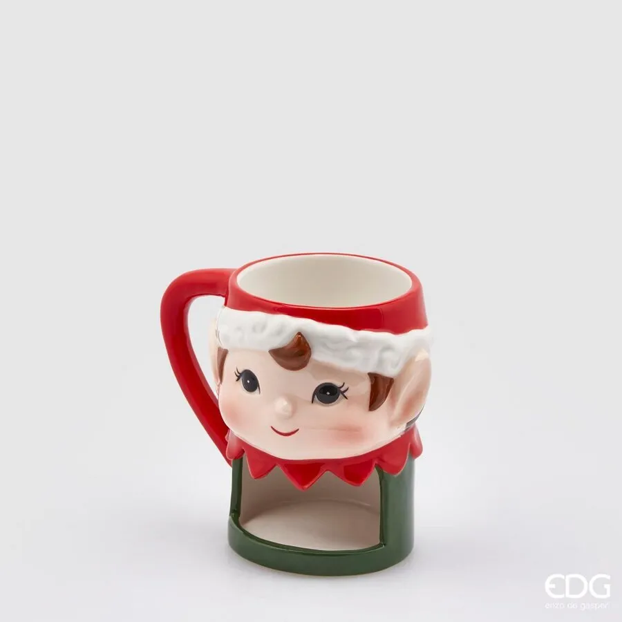 EDG Enzo De Gasperi Christmas Elf Cup Cookie Holder H 12 Cm D 10 Cm Gr