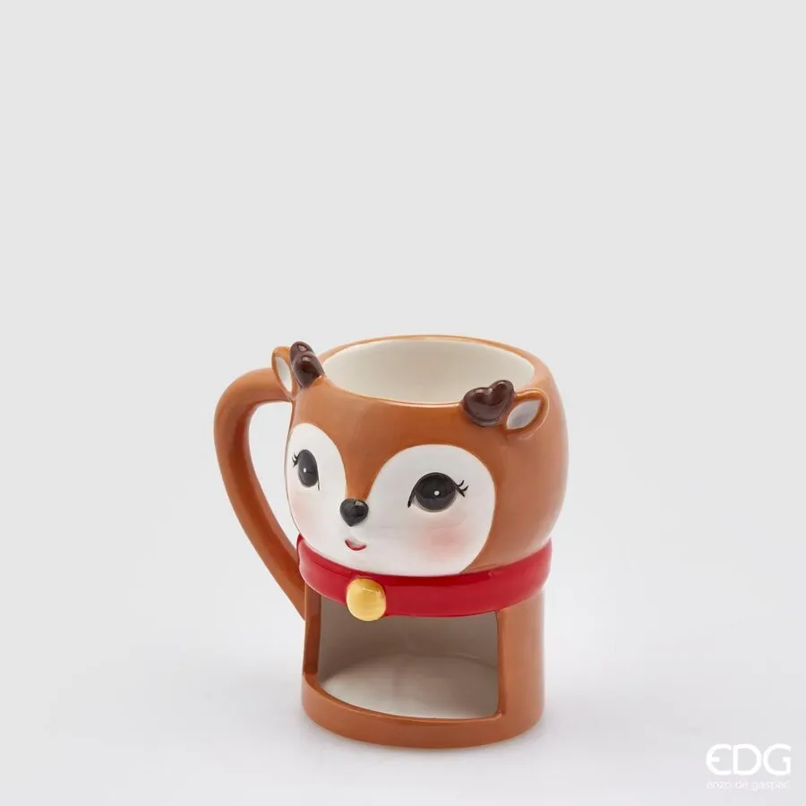 EDG Enzo De Gasperi Reindeer Christmas Cup Cookie Holder H 12 Cm D 10