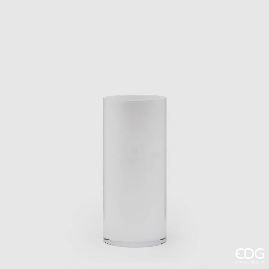 EDG Enzo De Gasperi Cylindrical Vase H 30 Cm D 15 Cm Nida Opal Christm