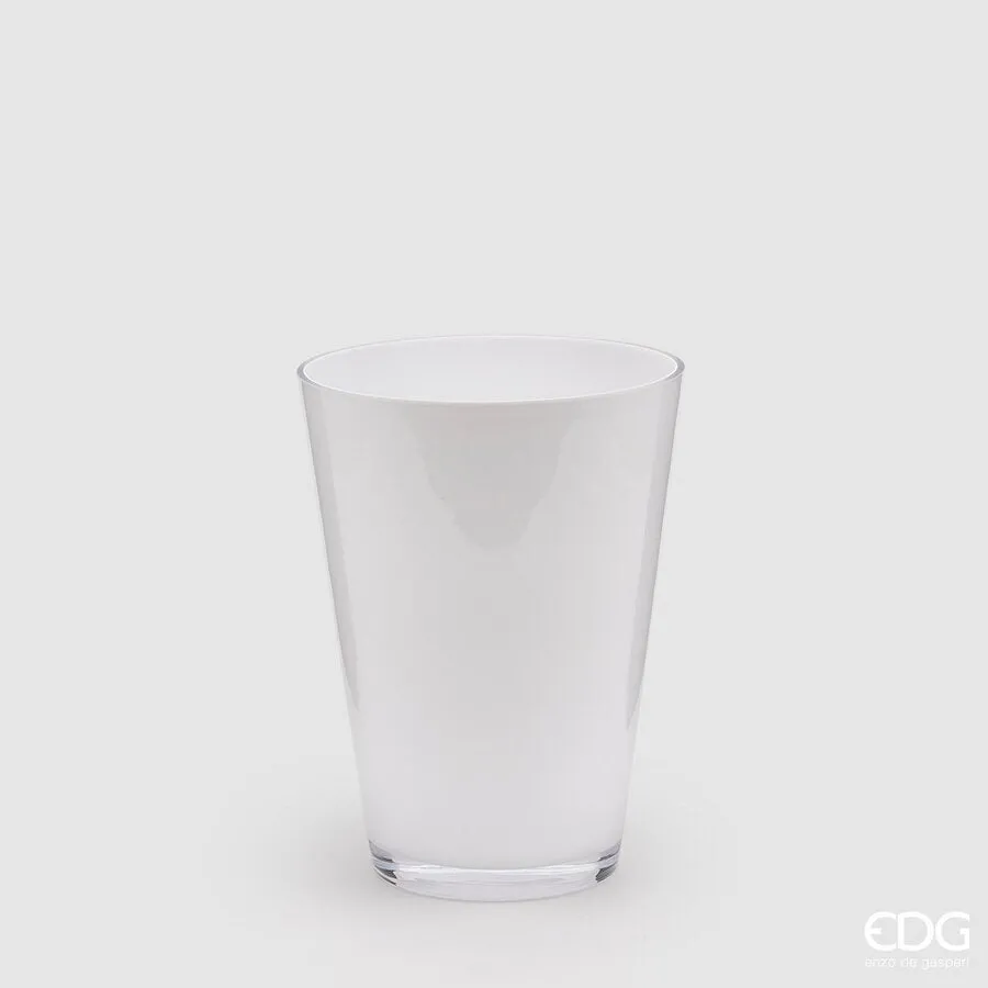 EDG Enzo De Gasperi Flared Vase H 26 Cm D 20 Cm 5 Mm Nida White Christ