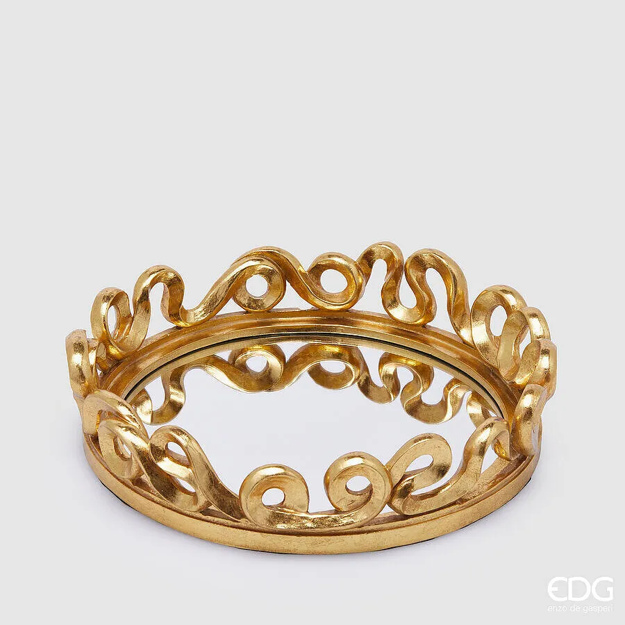 EDG Enzo De Gasperi Decorative Christmas Tray Round Frills H 6 Cm D 26