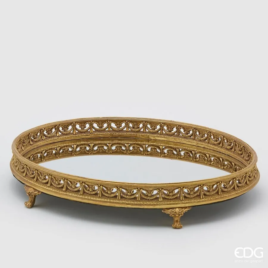 EDG Enzo De Gasperi Christmas Tray Mirror with Edge H 8 Cm 51 x 38 Cm