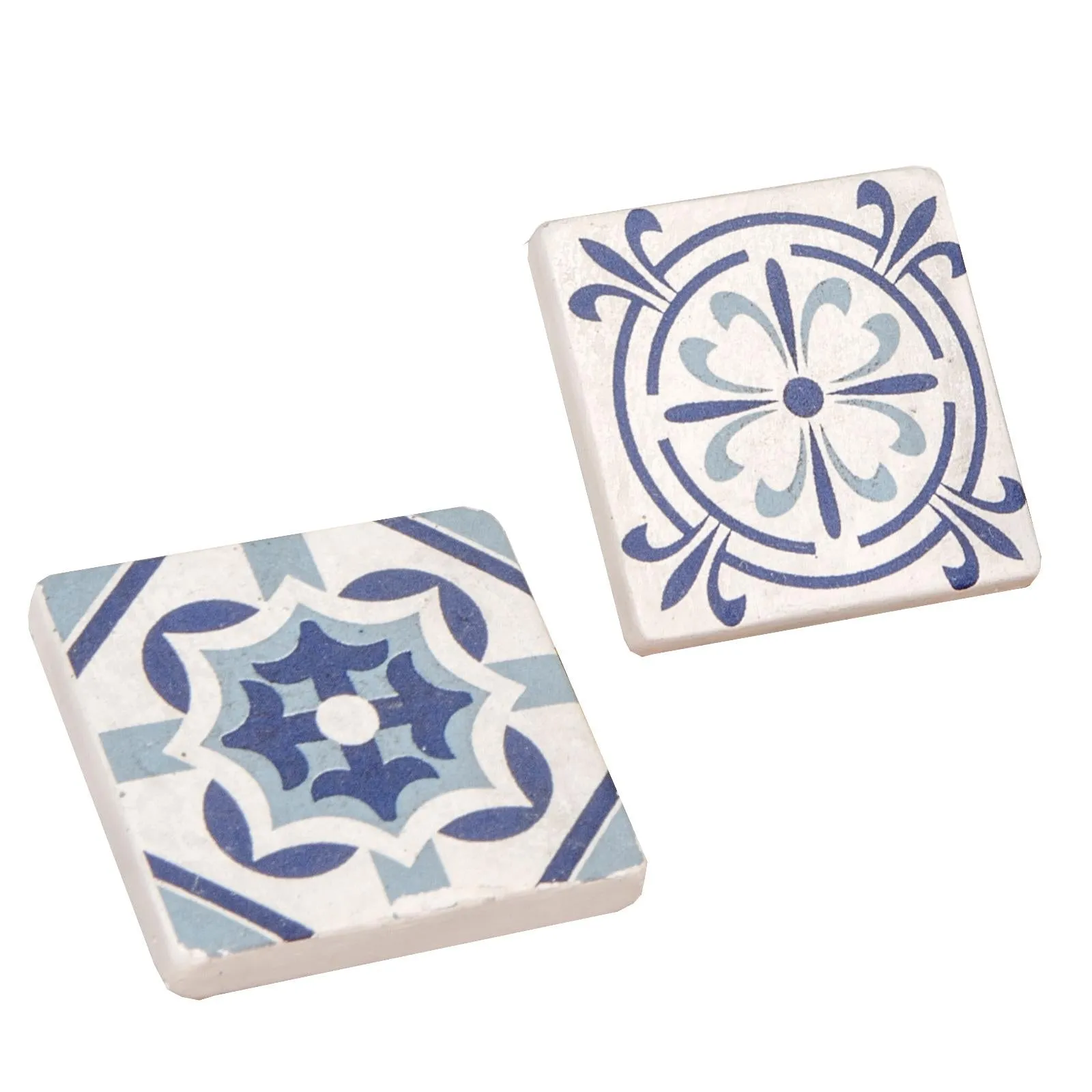 ETM Amalfi Magnet 5.5cm White Blue 12 Pcs