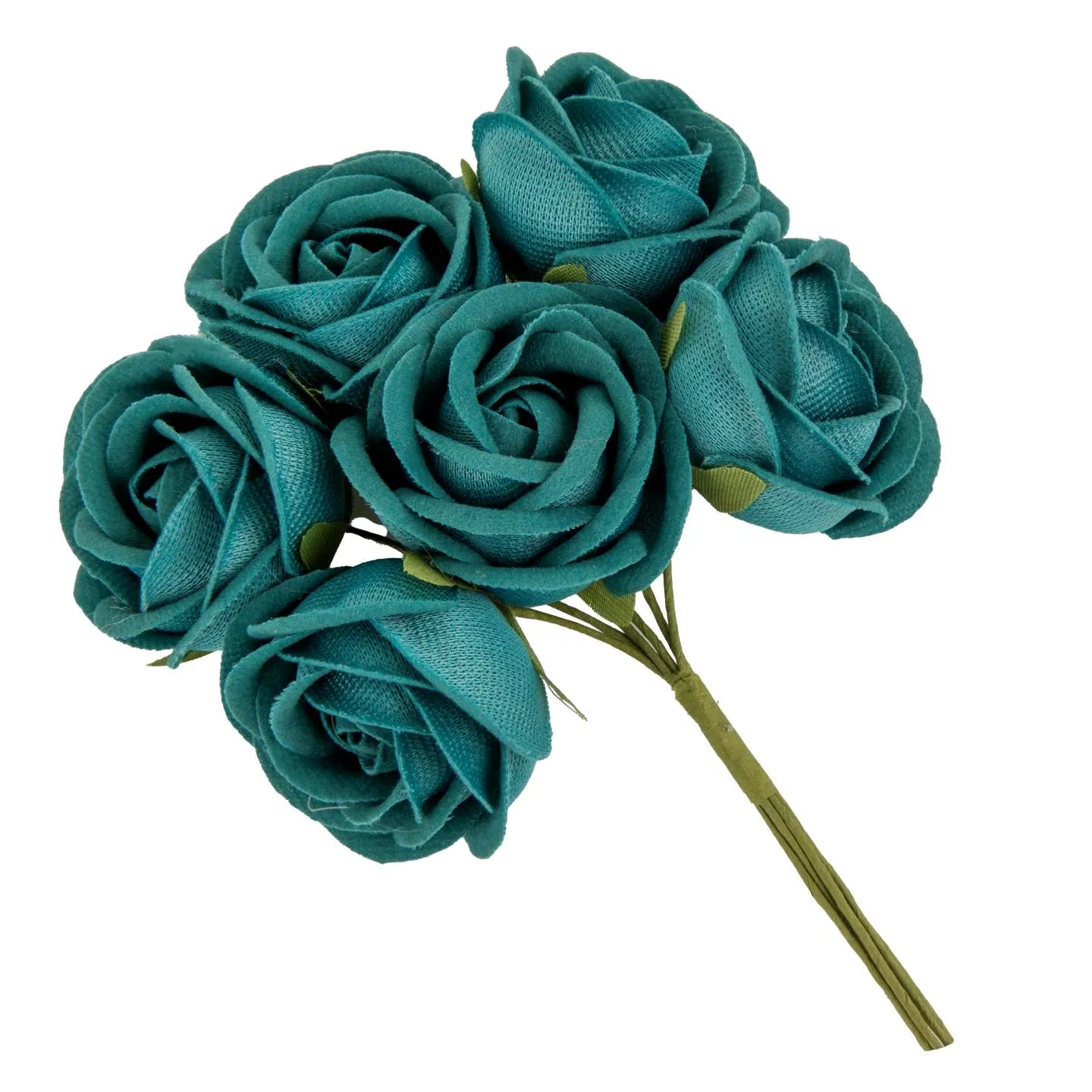 ETM Flower Decoration Favors 4cm Petrol 12 Pcs