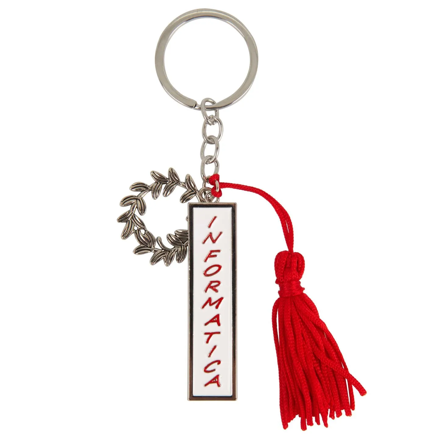 ETM Zama Computer Keychain 6cm White Red 12 Pcs