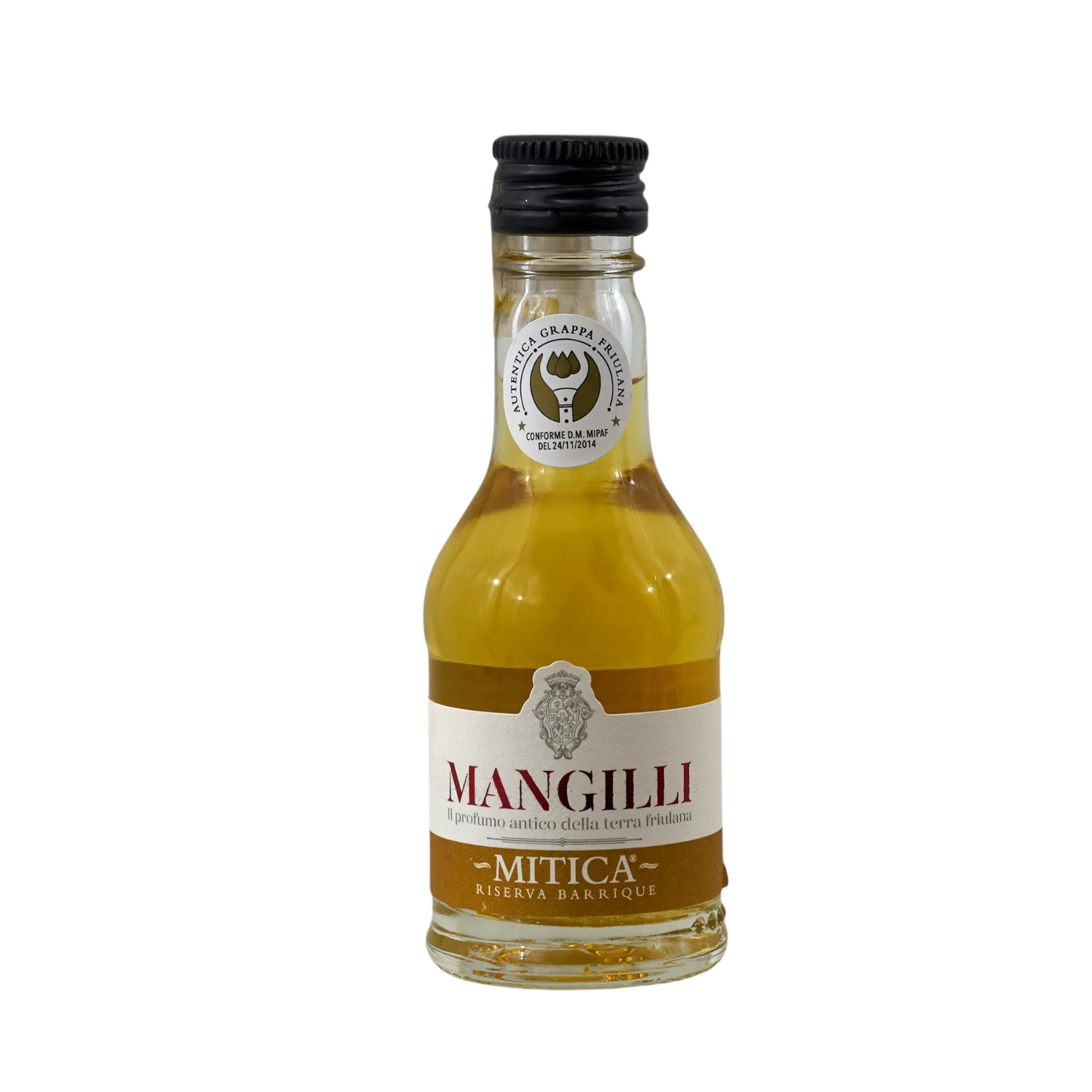 L'Arcolaio Grappa Mitica Mangilli Riserva Mignon 3 Cl Bottle 50% Vol.