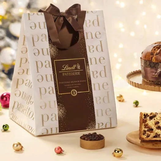 Lindt Shopper Panettone Christmas Double Chocolate with Chocolate Drop