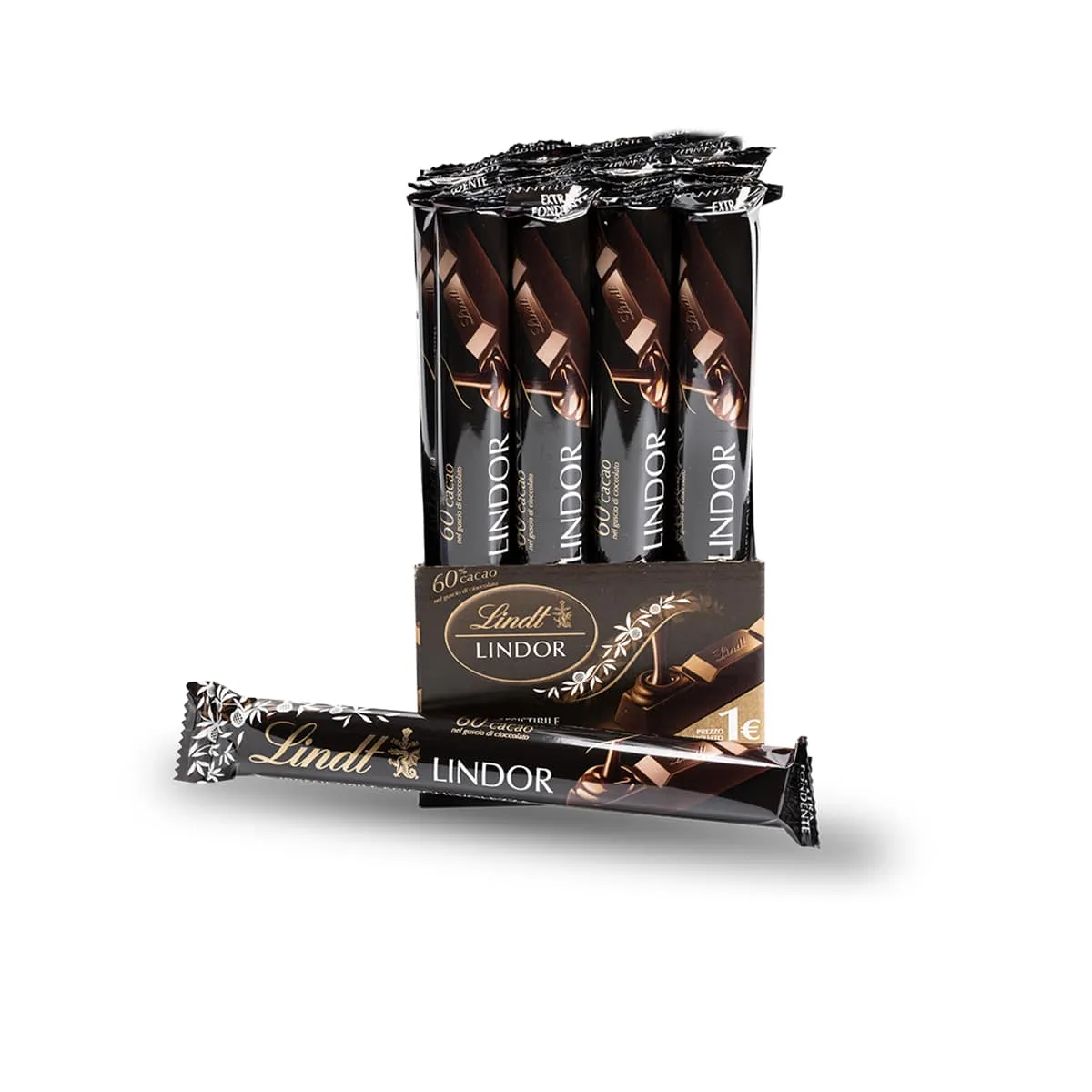 Lindt Snack Lindor Extra Dark 60% 37 Gr Pack of 24