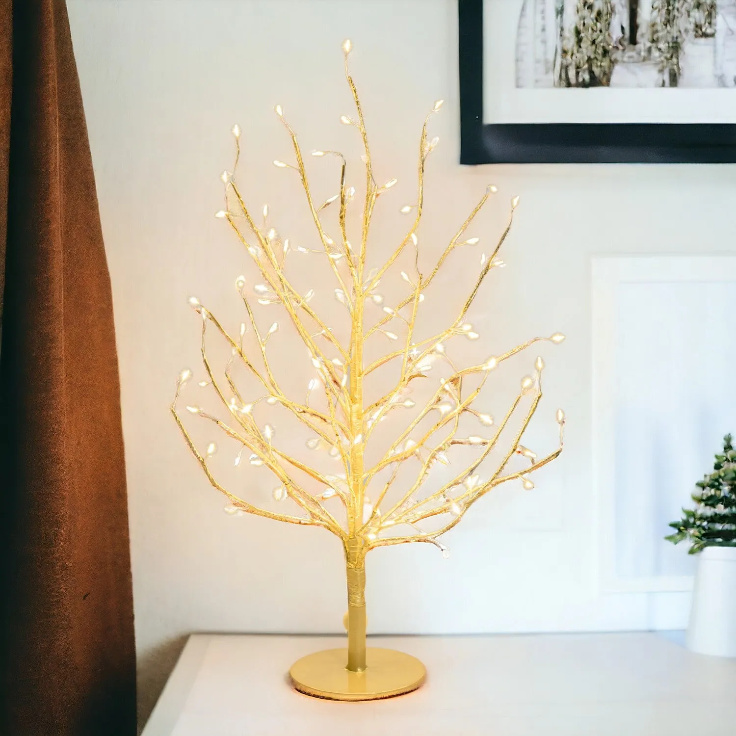 Lots Christmas Tree Branch Linden H 45 Cm D 30 Cm 108 MicroLed 4 Mt Ca