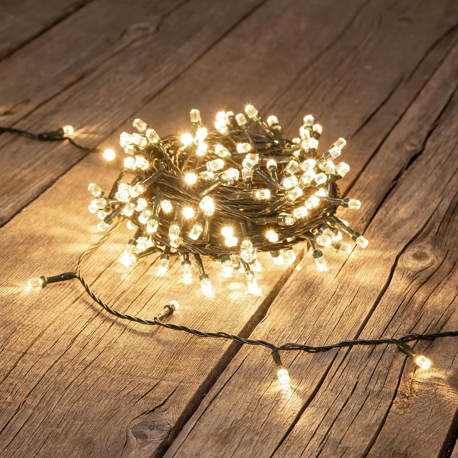 Lots Christmas Chain 500 Maxiled Diamond D 8 Mm 50.5 Mt + 4 Mt Warm Wh