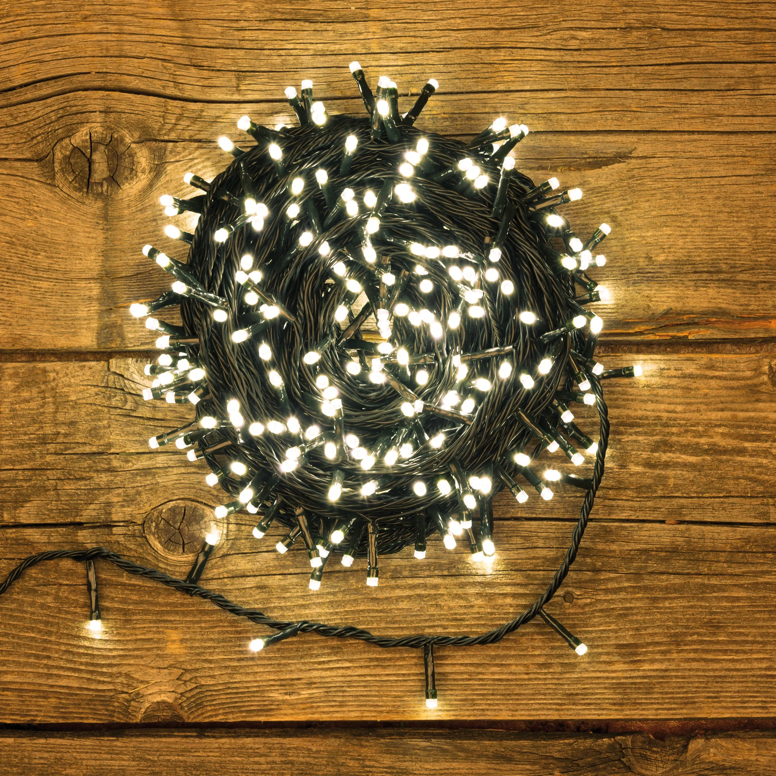 Lots Linear Christmas Chain 300 LEDs D 5 mm 12.5 m + 2 m Warm White LE