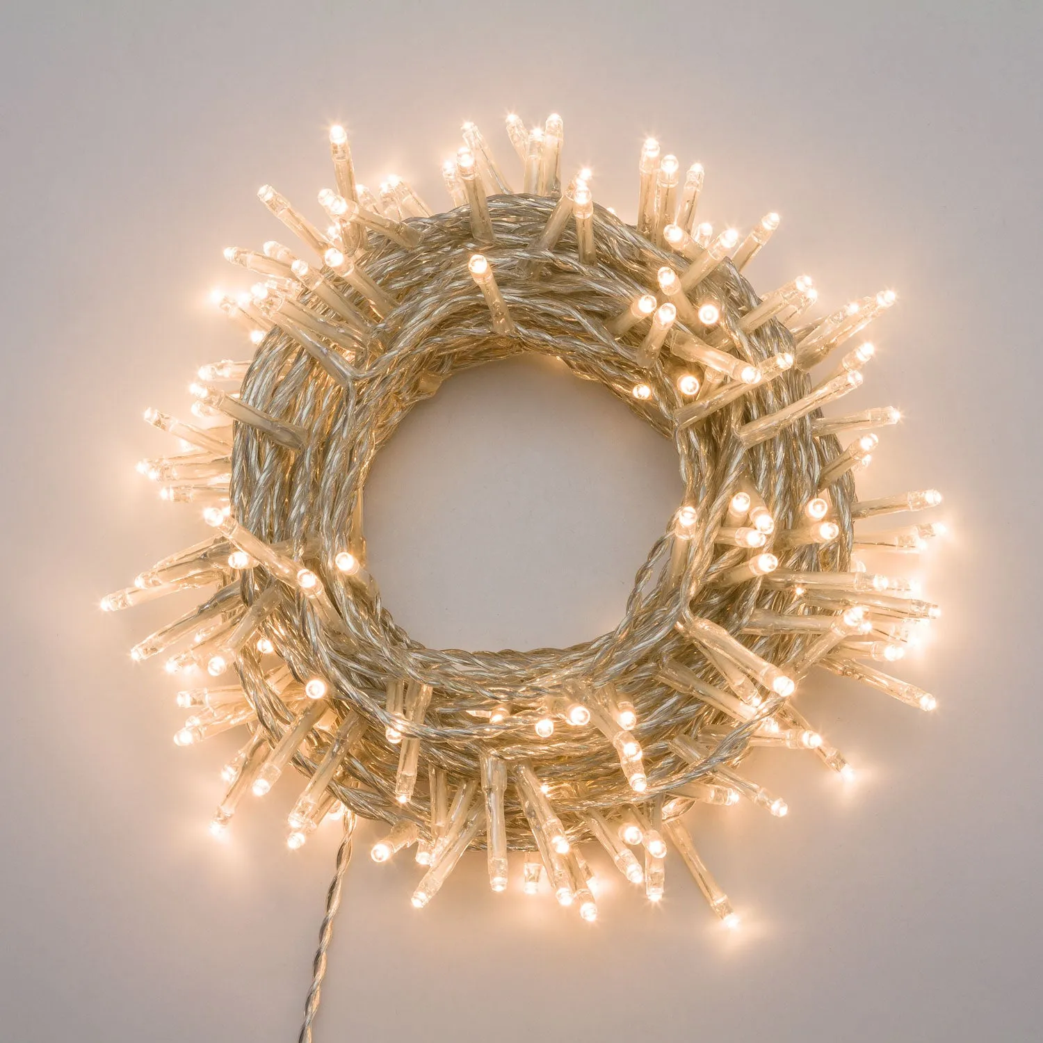 Lots Linear Christmas Chain 600 LEDs 24.5m + 2m Transparent Cable Warm