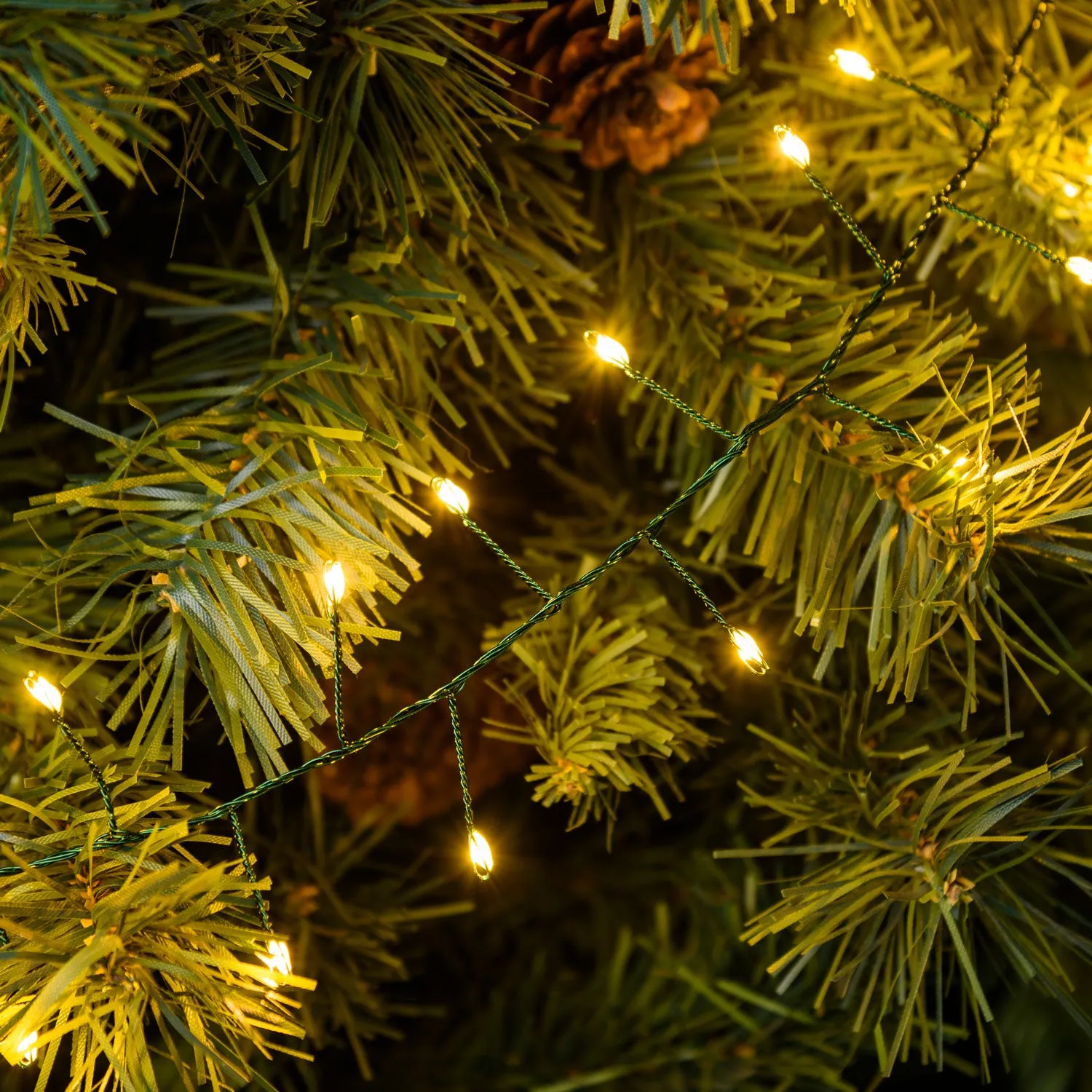 Lots MiniCluster Christmas Chain D 6cm 1000 MicroLed 20m + 4m Warm Whi