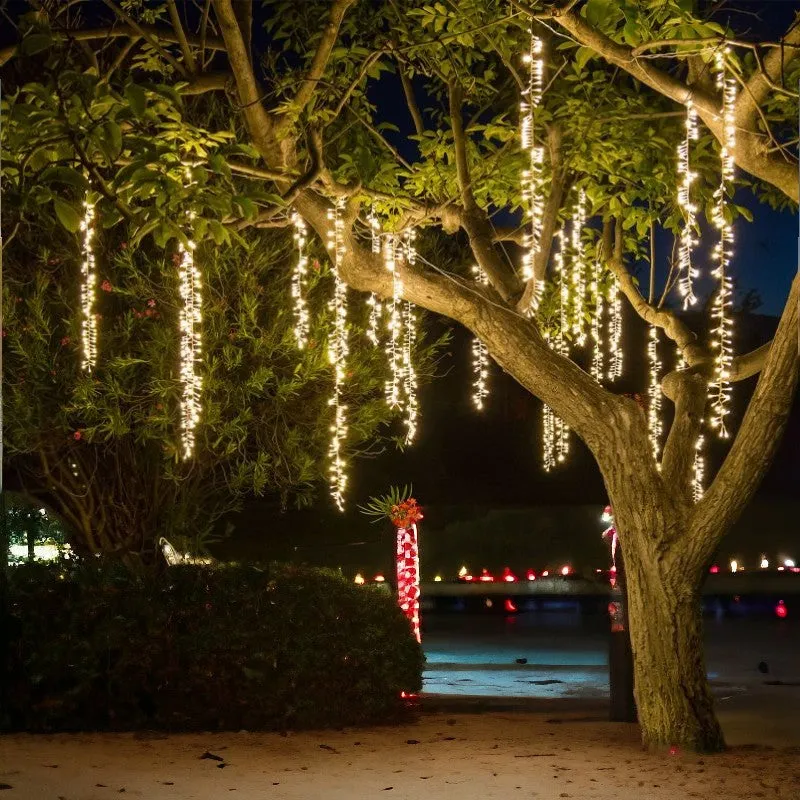 Christmas Curtain Lots 10 Hanging Ribbons 1080 LEDs H 90 / 110 / 130 C