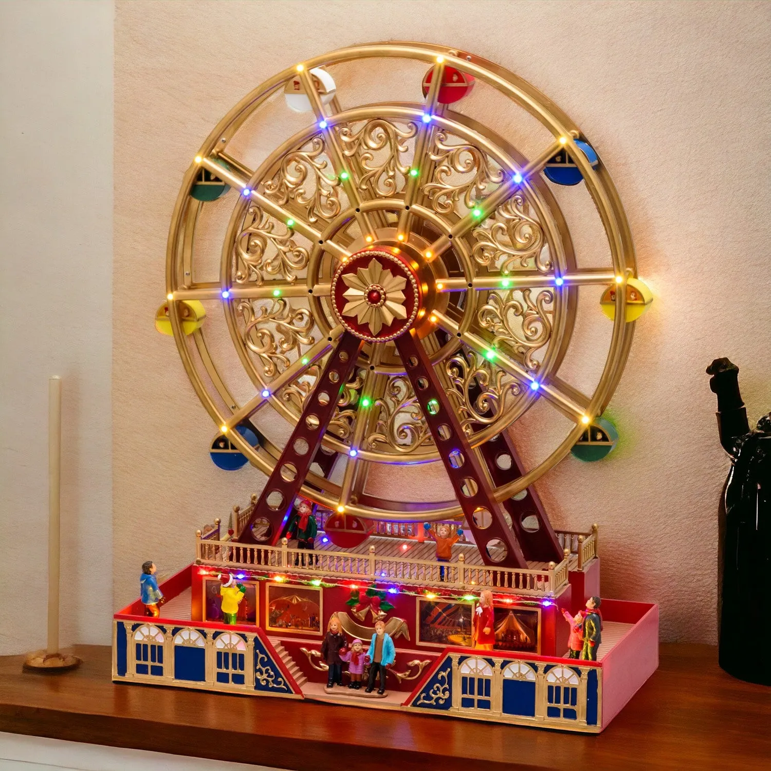 Lotti Christmas Village Ferris Wheel Led H 48 Cm 38 x 17 Cm Movement M