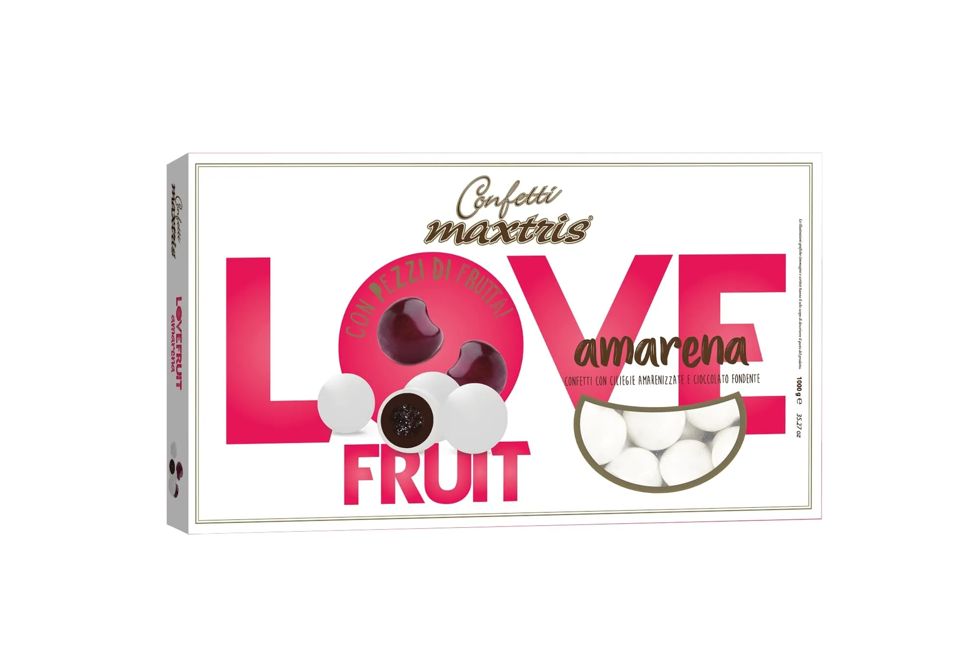 Maxtris Confetti Love Fruit Amarena Bianco with Cherry 1 Kg