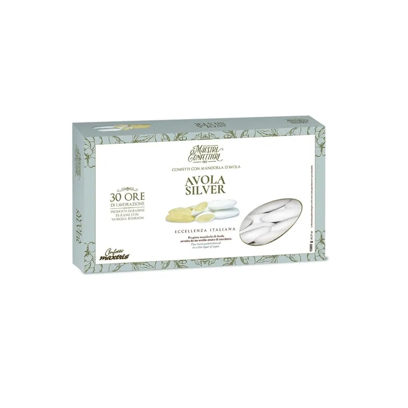 Almond Dragees Avola Silver White 1 Kg