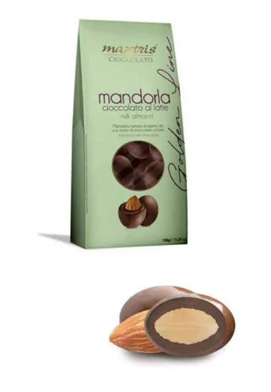 Maxtris Praline GoldenLine Milk Almonds 150 Gr