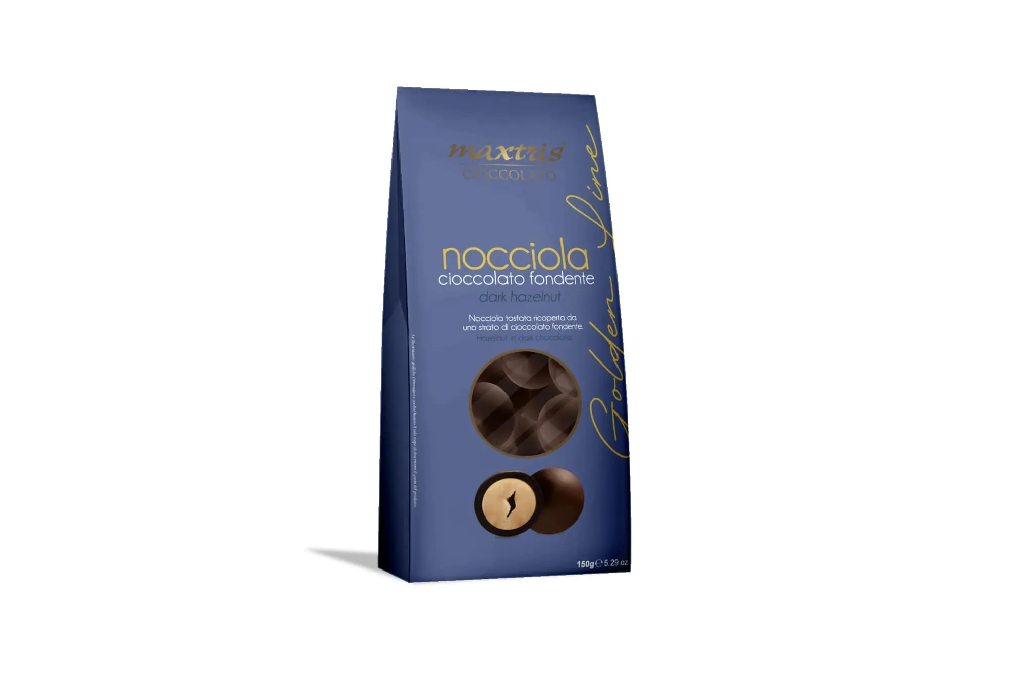 Maxtris Praline GoldenLine Hazelnuts Dark Chocolate 150 Gr