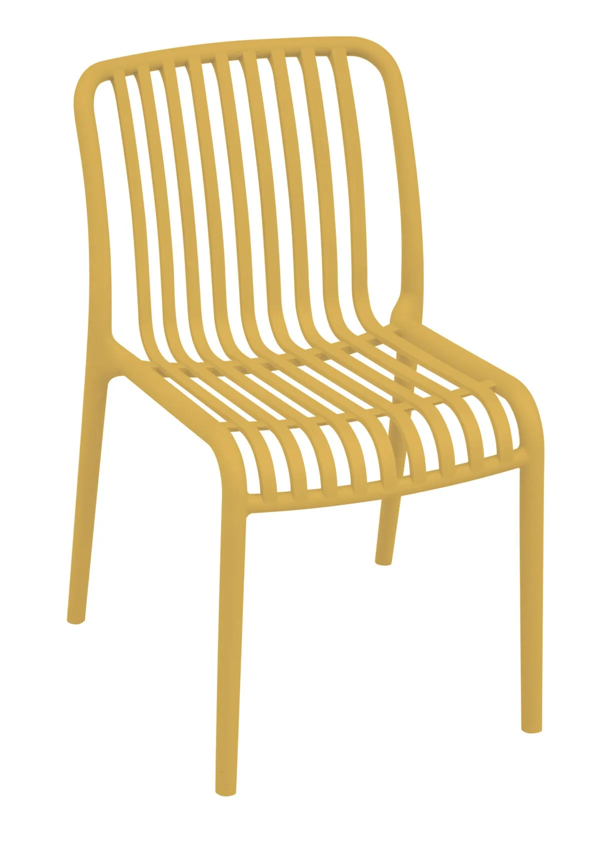 Moia Greenwood Chair Trapani Polypropylene Mustard Stackable