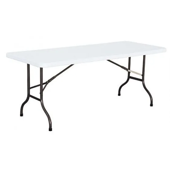 Moia Greenwood Fixed Catering Table in Polyethylene 183 x 74 cm White